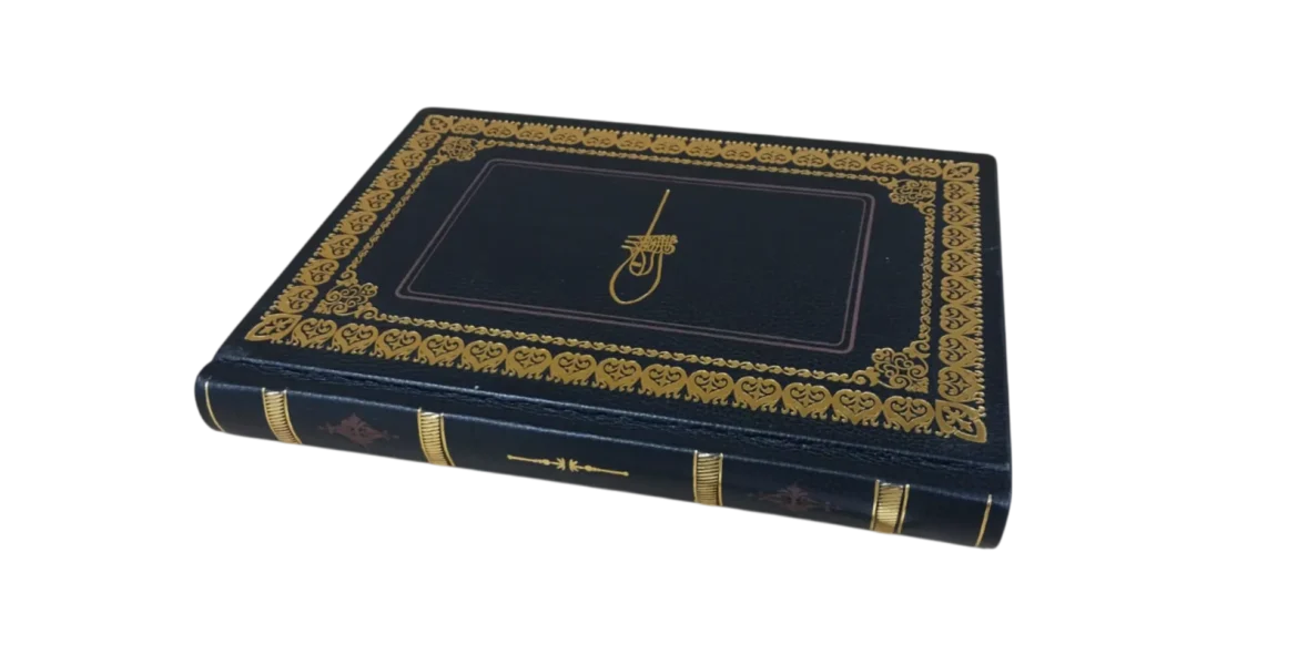 Yaldızlı Desenli Siyah Klasik Tarz Kitap Ciltleme
